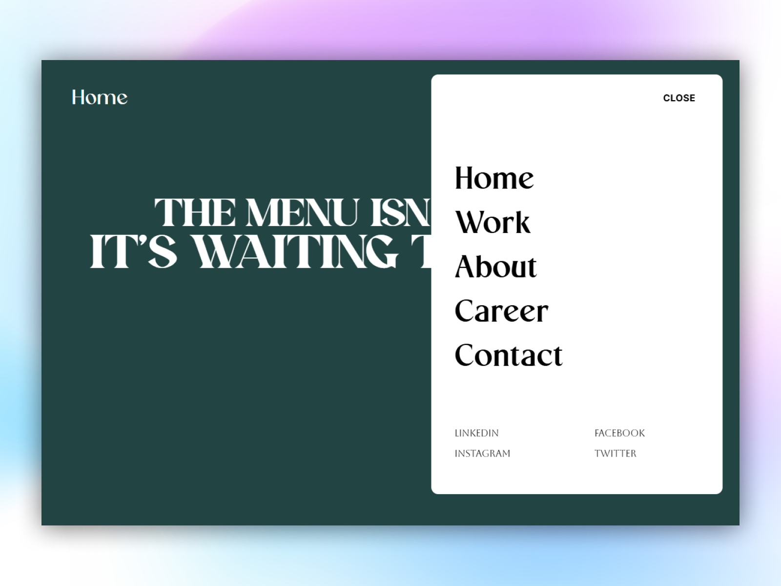 Side Menu Component